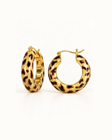 Theiaura Leopard Hoop Earrings