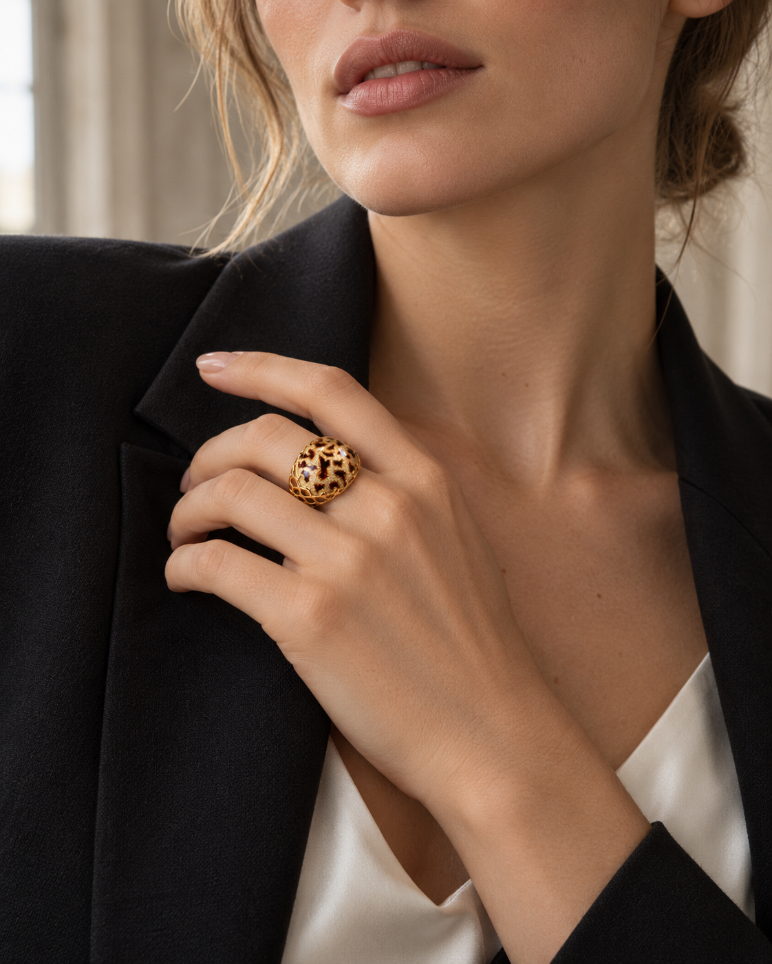 Theiaura Leopard Dome Ring