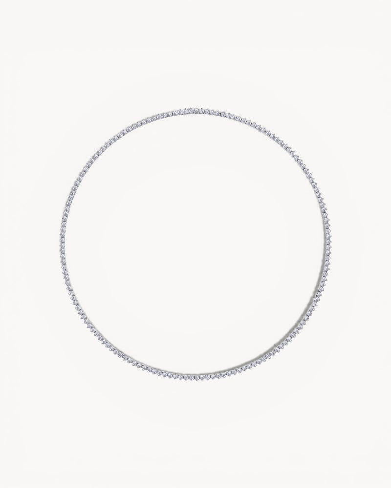 Theiaura 3-prong Moissanite Tennis Necklace - THEIAURA&CO.