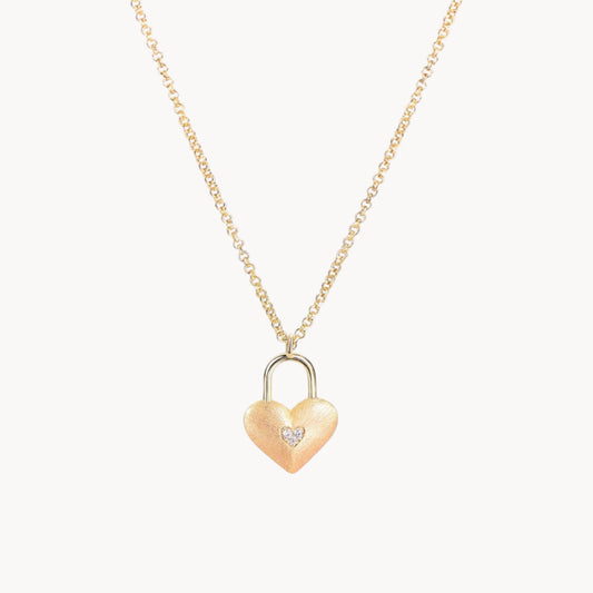 Theiaura Amour Lock Pendant Necklace