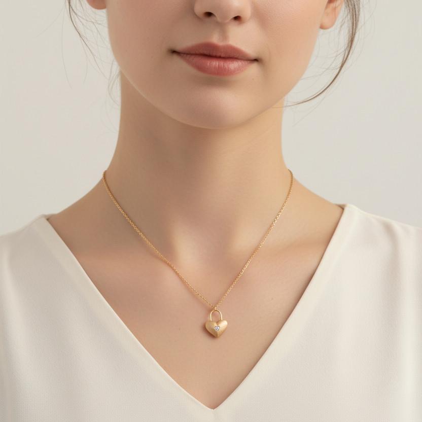 Theiaura Amour Lock Pendant Necklace - THEIAURA&CO.