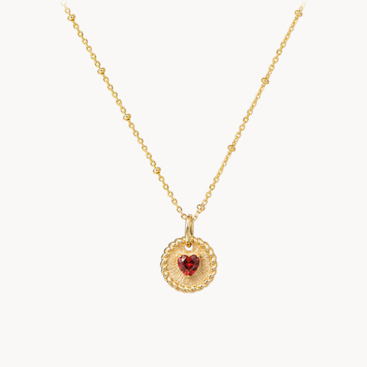 Theiaura Amour Medallion Pendant Necklace