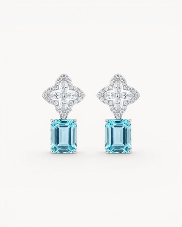 Theiaura Azure Petal Drop Earrings - THEIAURA&CO.