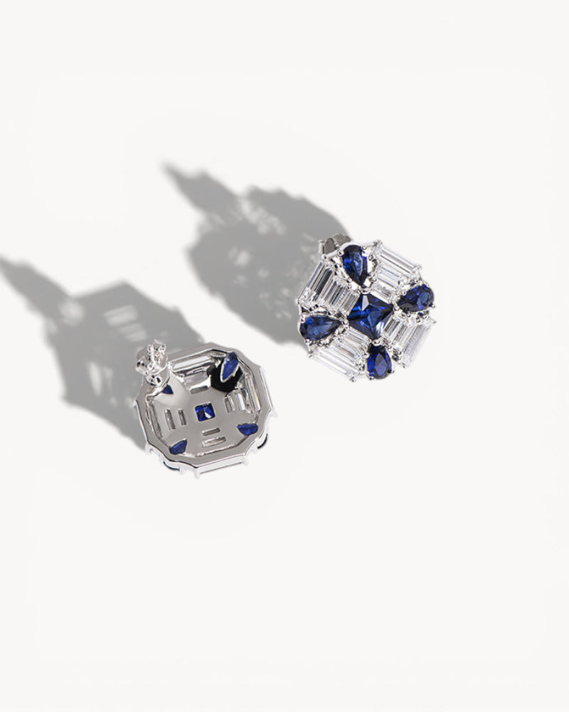 Theiaura Bleu Royale Stud Earrings - THEIAURA&CO.