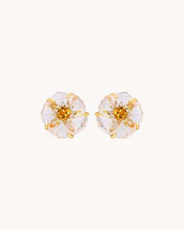 Theiaura Camellia Bloom Stud Earrings - THEIAURA & CO.