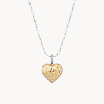 Theiaura Celeste Reversible Heart Pendant Necklace - THEIAURA&CO.