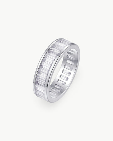 Theiaura Emerald-Cut Moissanite Eternity Ring - THEIAURA&CO.
