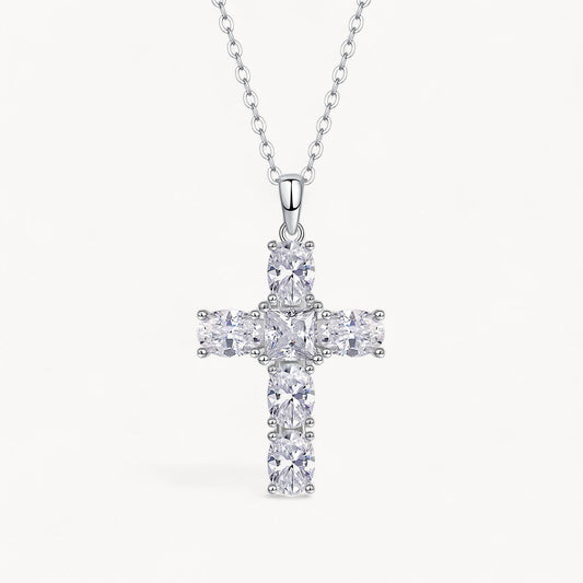 Theiaura Moissanite Cross Pendant Necklace (2 Ct. Tw.) - THEIAURA&CO.