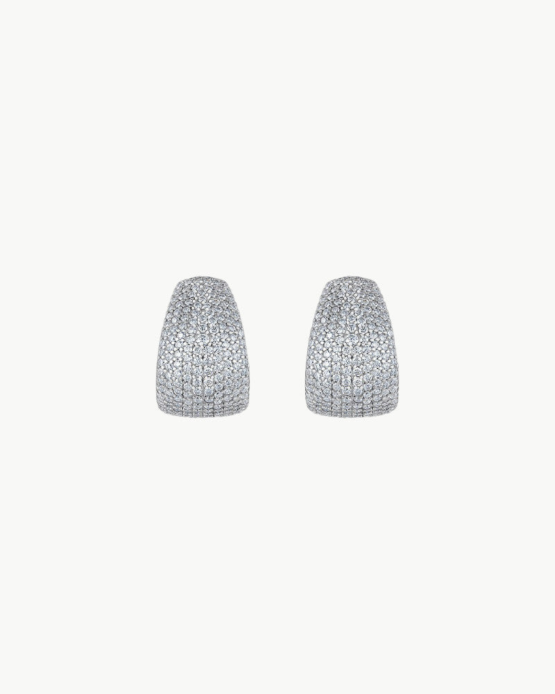 Theiaura Domed Illusion Moissanite Hoop Earrings - THEIAURA&CO.