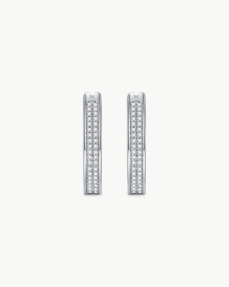 Theiaura Double Row Huggie Hoop Earrings - THEIAURA&CO.