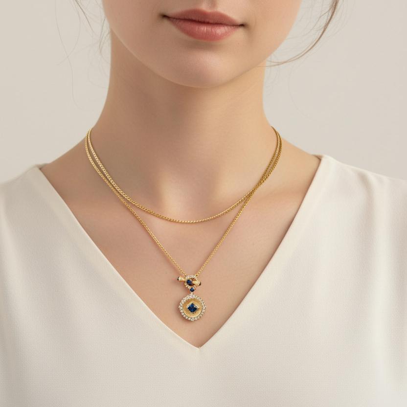 Theiaura Étoile Bleue Pendant Necklace - THEIAURA&CO.