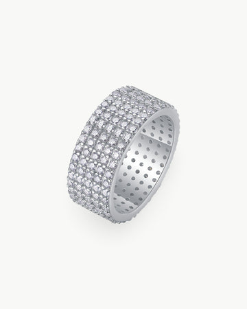 Theiaura Five Row Pavé Moissanite Ring - THEIAURA&CO.