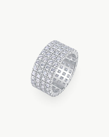 Theiaura Four Row Pavé Moissanite Ring - THEIAURA&CO.