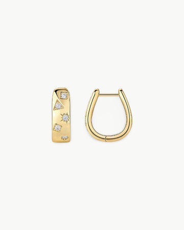 Theiaura Galaxy Moissanite Huggie Hoop Earrings - THEIAURA&CO.