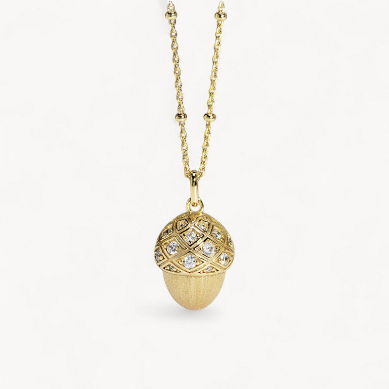 Theiaura Golden Acorn Pendant Necklace - THEIAURA&CO.