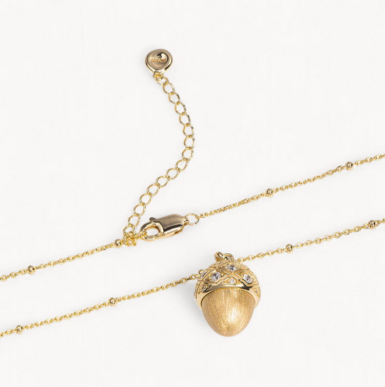 Theiaura Golden Acorn Pendant Necklace - THEIAURA&CO.