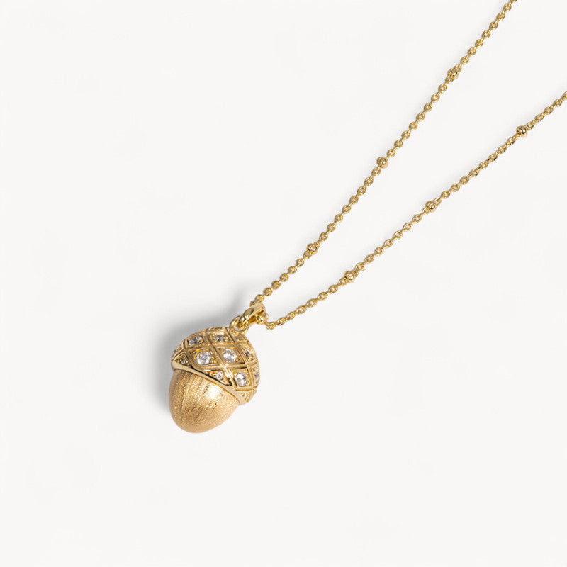 Theiaura Golden Acorn Pendant Necklace - THEIAURA&CO.