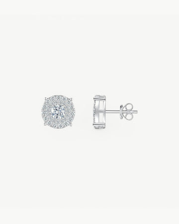 Theiaura Halo Moissanite Stud Earrings - THEIAURA&CO.