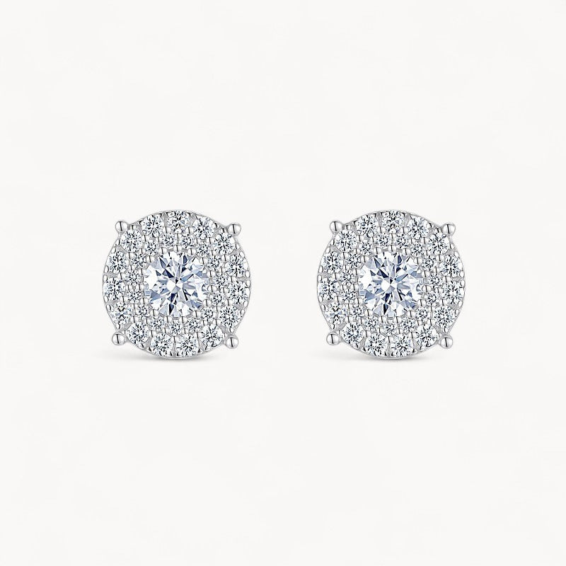 Theiaura Halo Moissanite Stud Earrings - THEIAURA&CO.