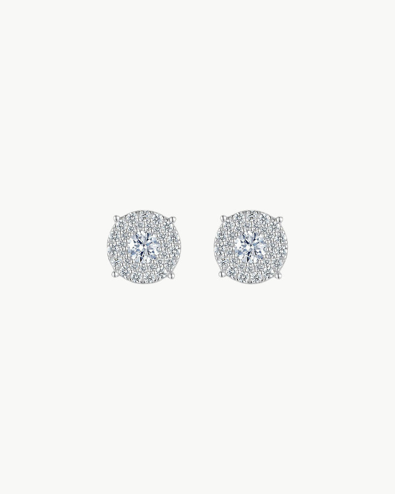 Theiaura Halo Moissanite Stud Earrings - THEIAURA&CO.