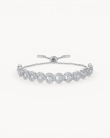 Theiaura Heart Moissanite Tennis Bracelet - THEIAURA&CO.