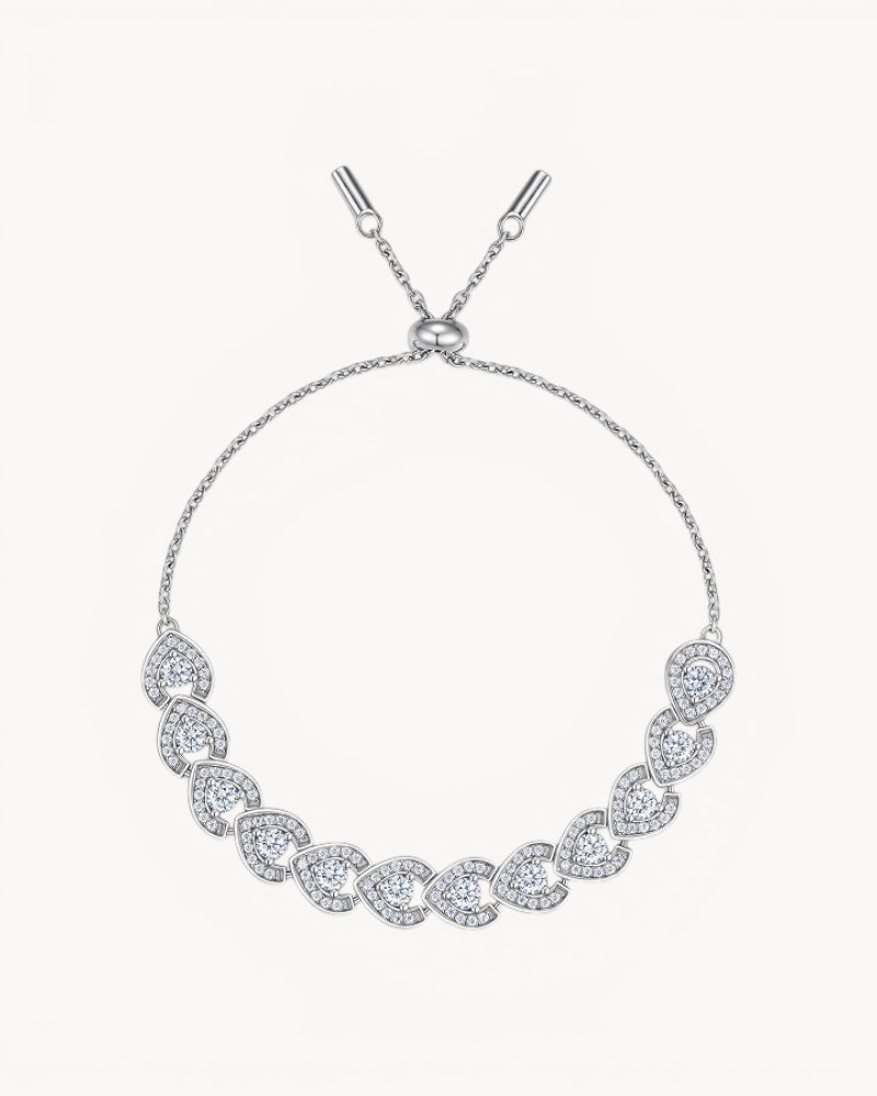 Theiaura Heart Moissanite Tennis Bracelet - THEIAURA&CO.