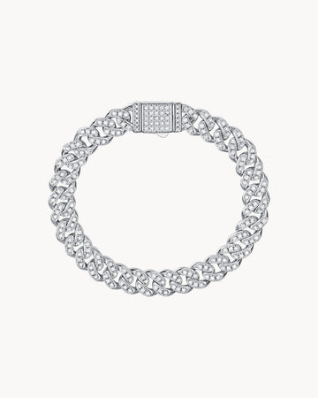 Theiaura Sleek Moissanite Cuban Chain Bracelet - THEIAURA&CO.