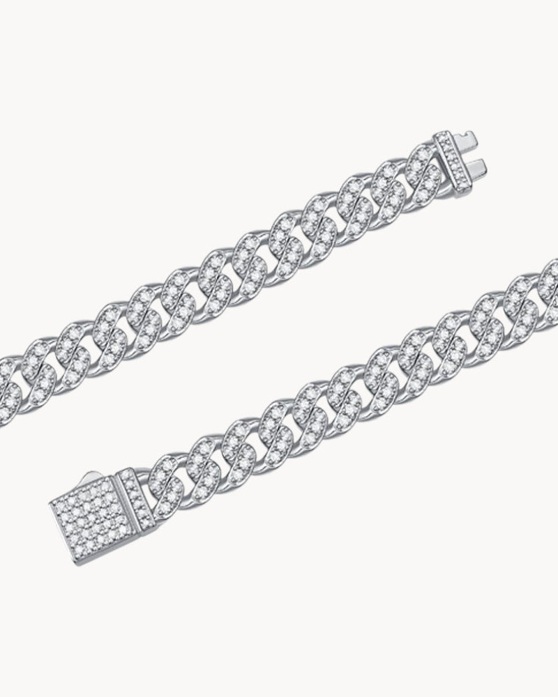 Theiaura Sleek Moissanite Cuban Chain Bracelet - THEIAURA&CO.