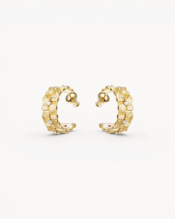 Theiaura Livia Weave Hoops Earrings - THEIAURA&CO.