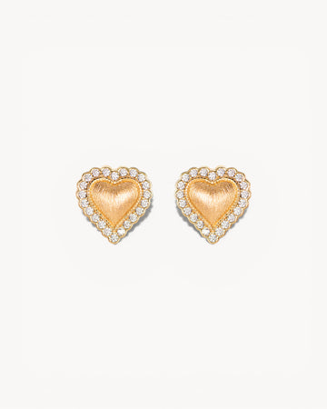 Theiaura Lustré Heart Stud Earrings - THEIAURA&CO.