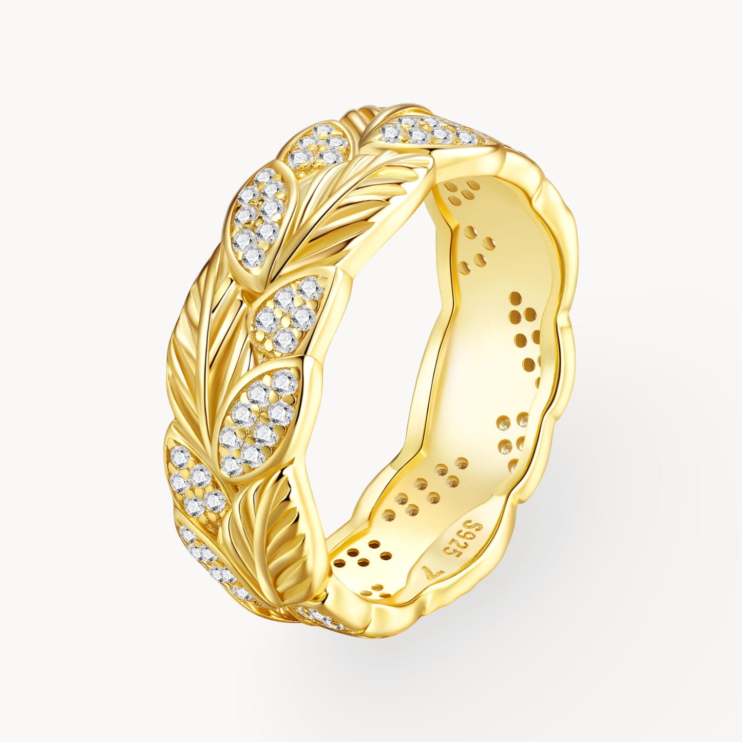 Theiaura Moissanite Laurel Wreath Eternity Band - THEIAURA&CO.