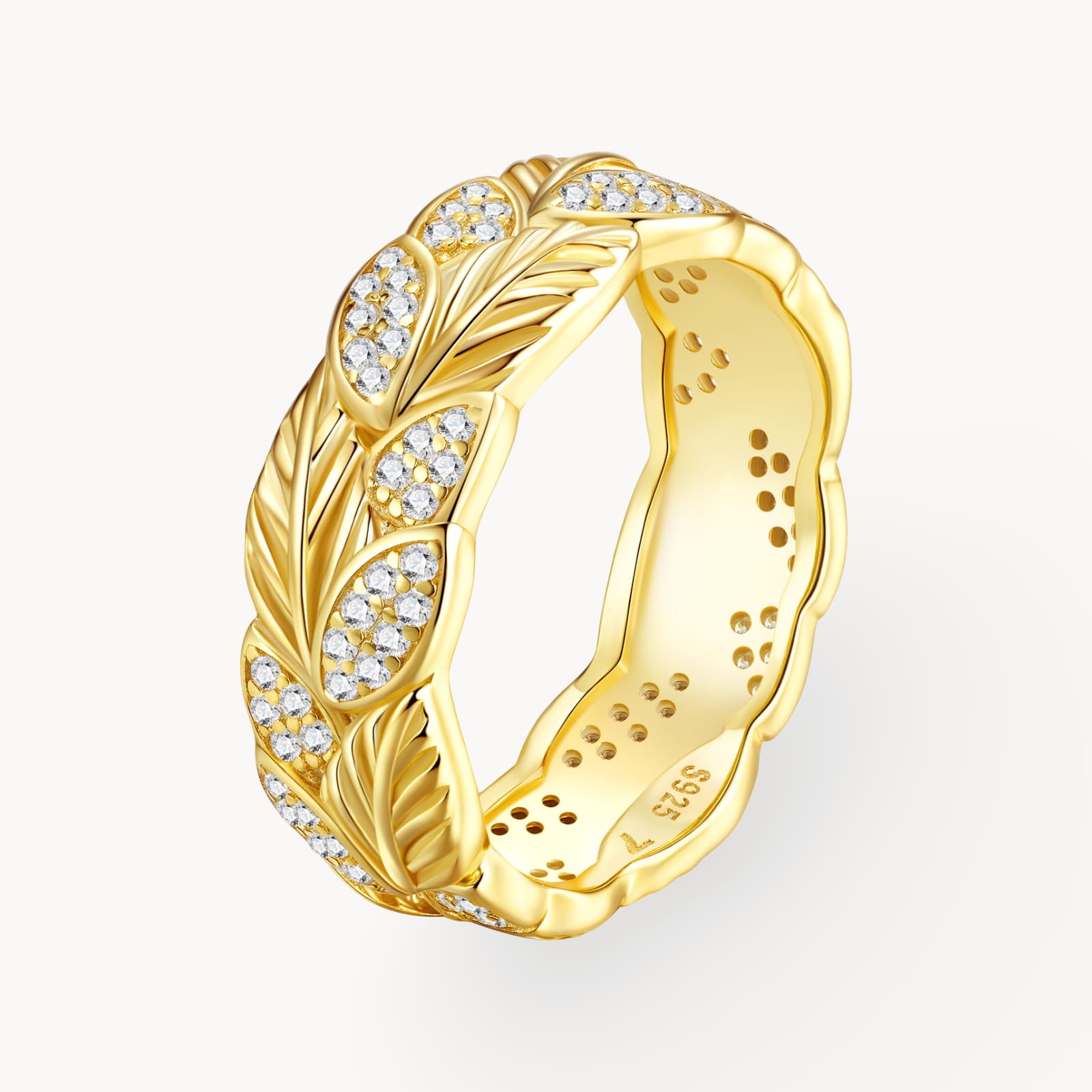 Theiaura Moissanite Laurel Wreath Eternity Band - THEIAURA&CO.