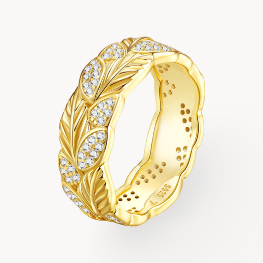 Theiaura Moissanite Laurel Wreath Eternity Band - THEIAURA&CO.