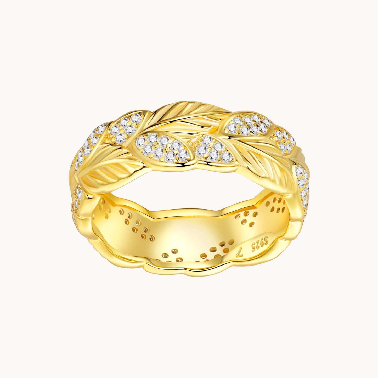 Theiaura Moissanite Laurel Wreath Eternity Band - THEIAURA&CO.