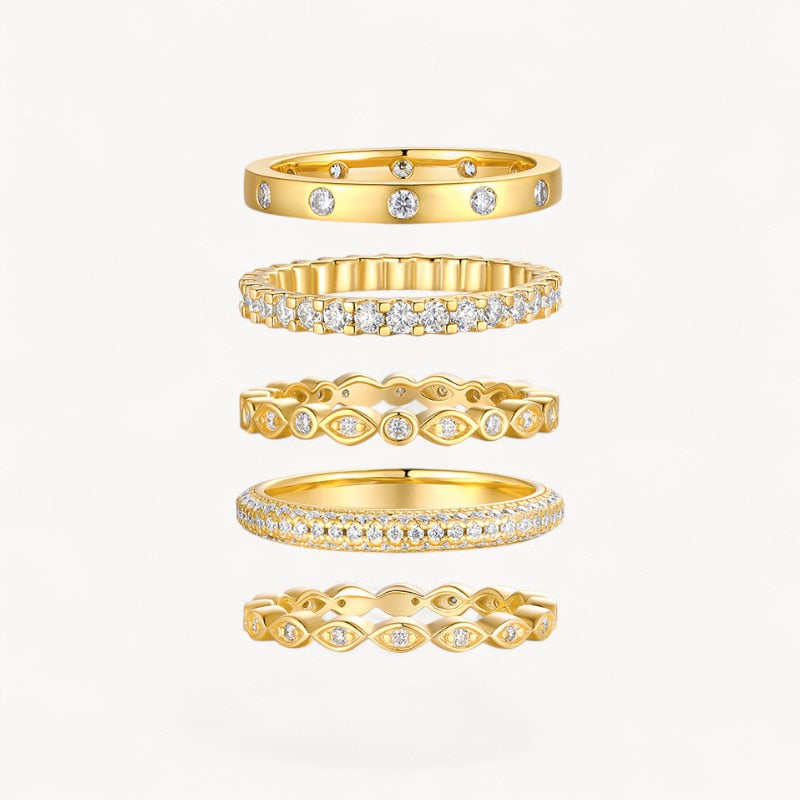 Theiaura Moissanite Ring Stack (2.3 Ct. Tw.) - THEIAURA&CO.