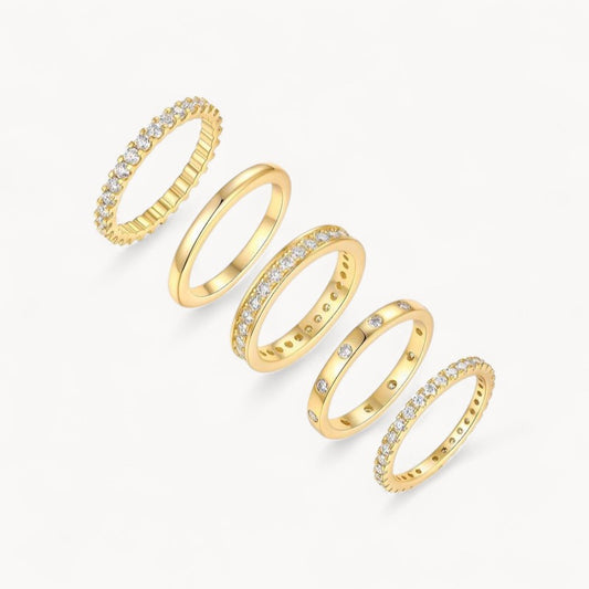 Theiaura Moissanite Ring Stack (3.0 Ct. Tw.) - THEIAURA&CO.