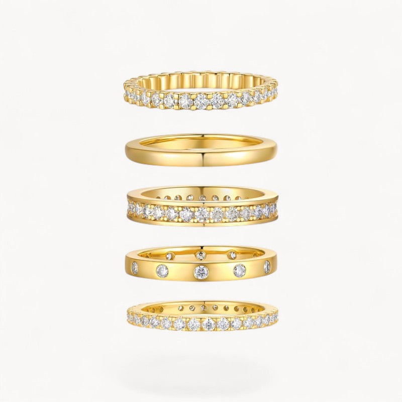 Theiaura Moissanite Ring Stack (3.0 Ct. Tw.) - THEIAURA&CO.