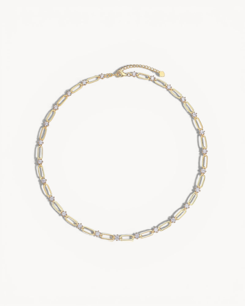 Theiaura Paperclip Moissanite Chain Necklace (7.8 Ct. Tw.) - THEIAURA&CO.