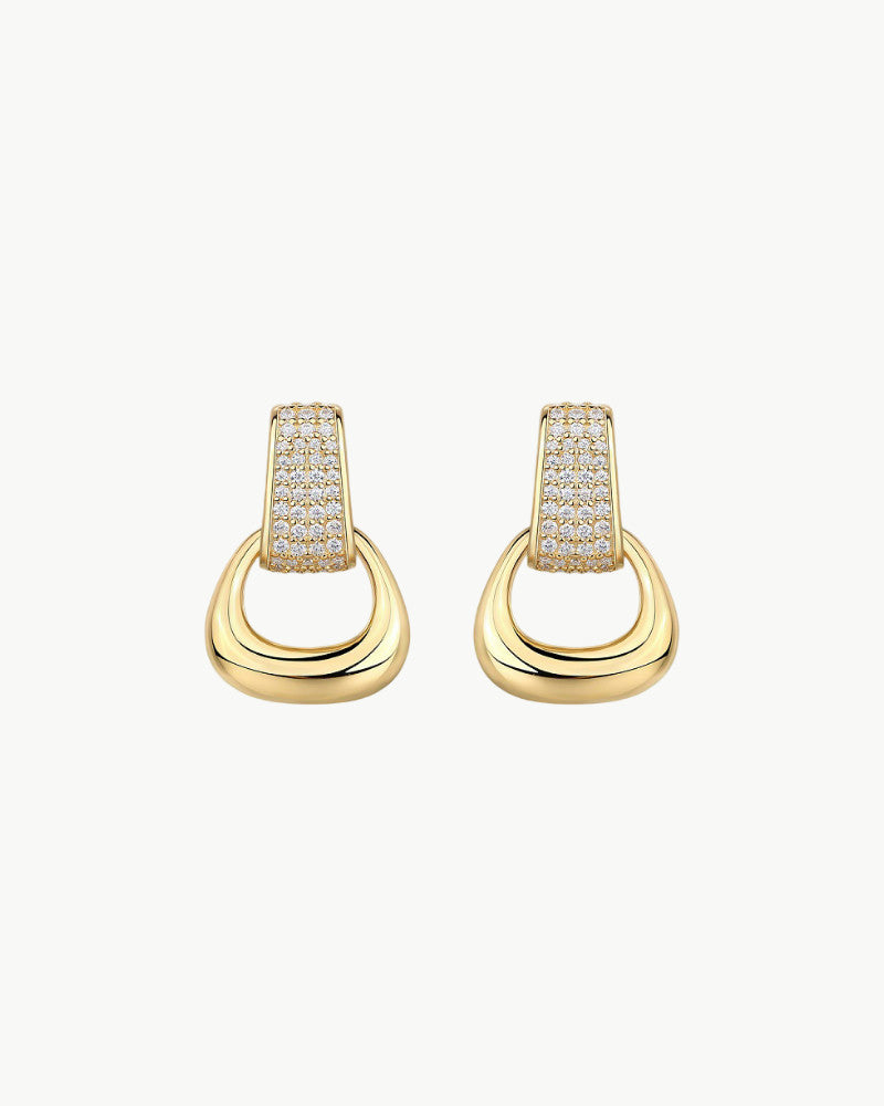 Theiaura Pavé Moissanite Geometric Stud Earrings - THEIAURA&CO.