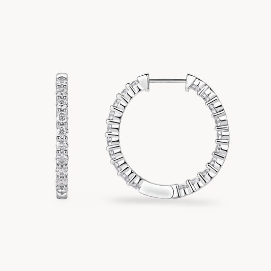 Theiaura Perfect Luxe Moissanite Hoop Earrings (2.52 Ct. Tw.) - THEIAURA&CO.