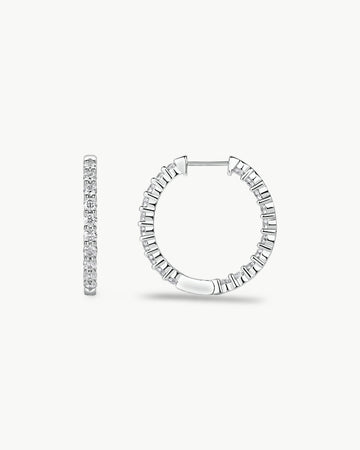 Theiaura Perfect Luxe Moissanite Hoop Earrings - THEIAURA&CO.
