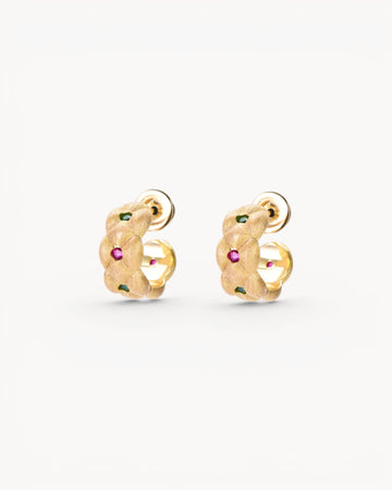 Theiaura Petal Quilt Hoop Earrings - THEIAURA&CO.