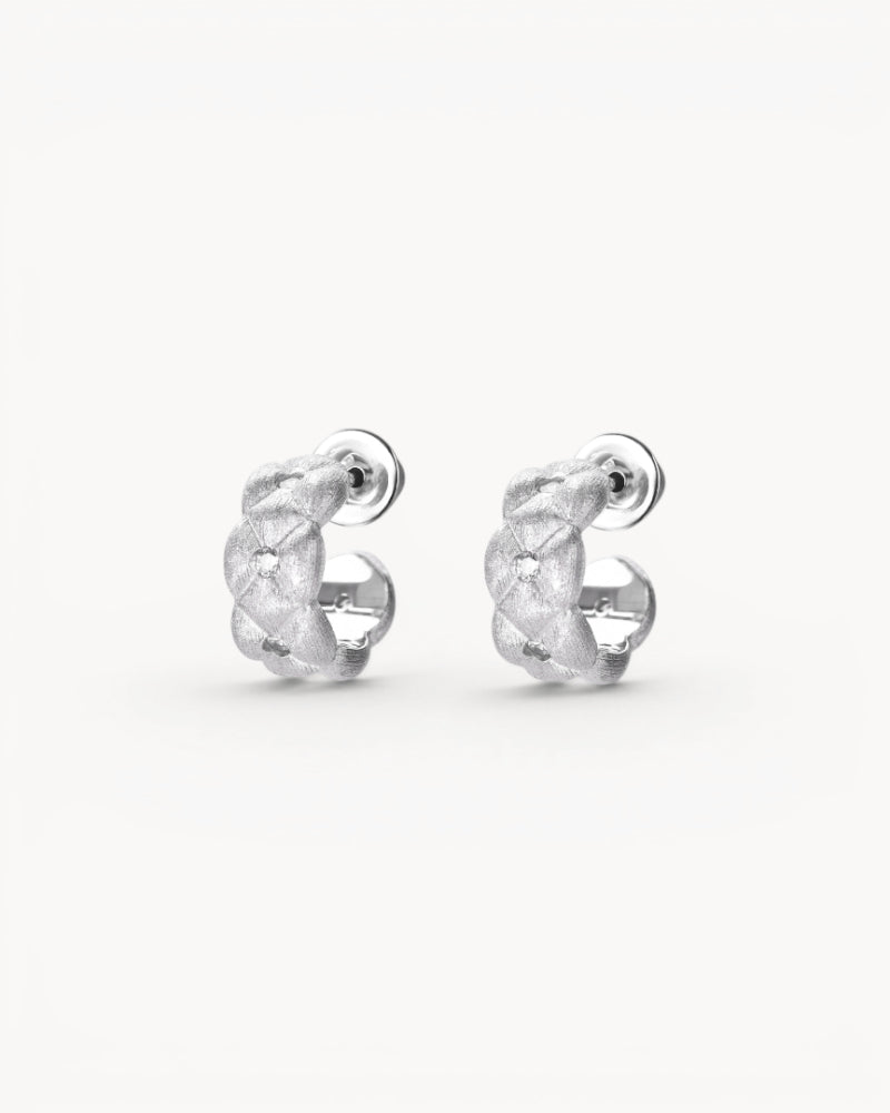 Theiaura Petal Quilt Hoop Earrings - THEIAURA&CO.