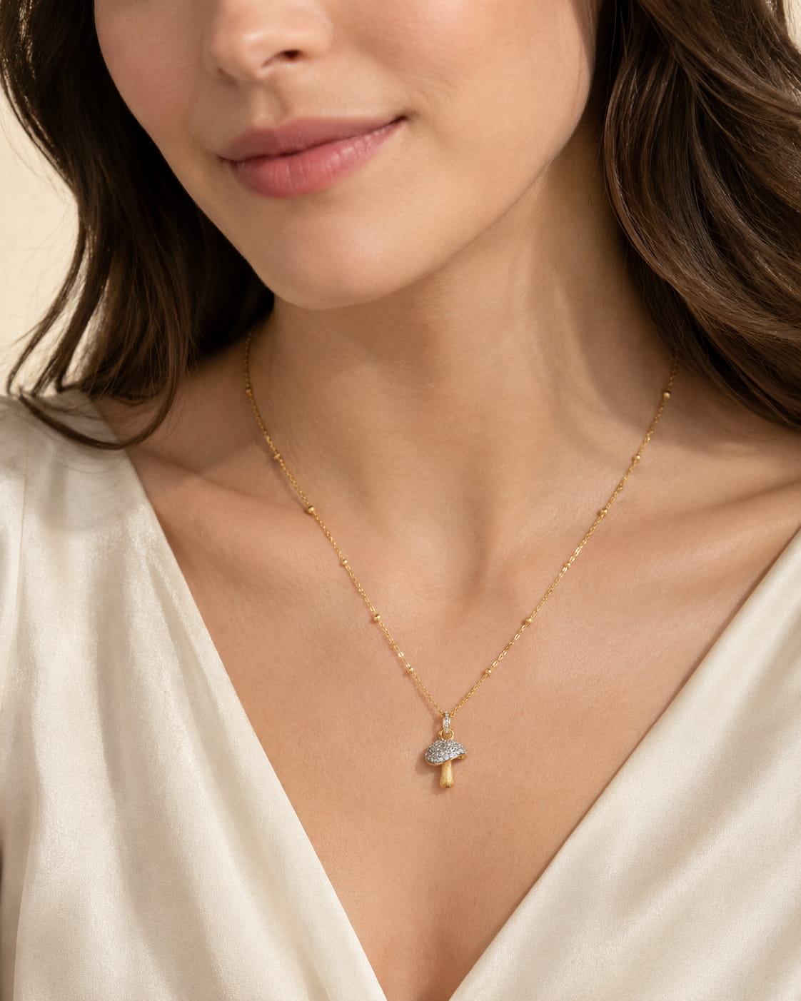 Theiaura Pavé Mushroom Charm - THEIAURA & CO.