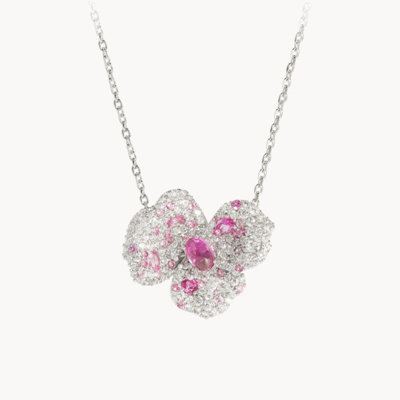 Theiaura Pink Bloom Necklace