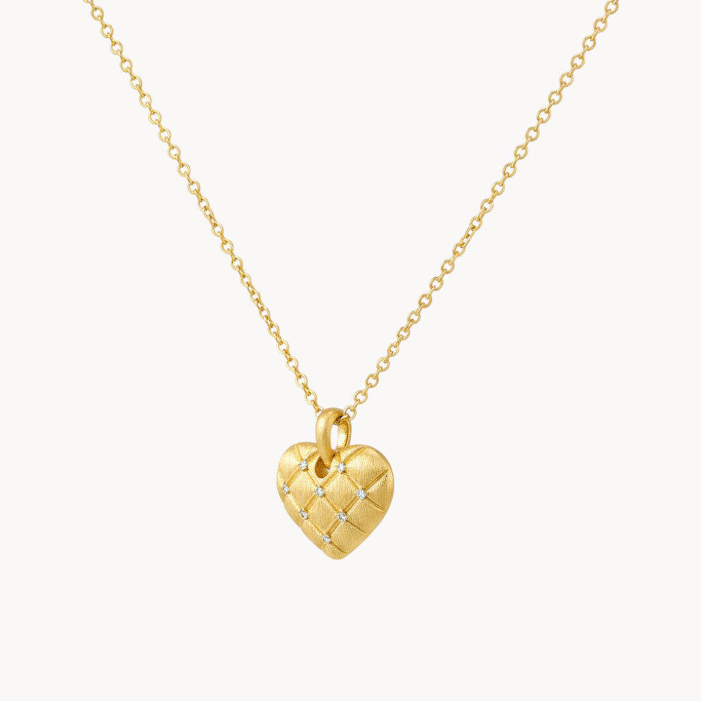Theiaura Quilted Heart Pendant Necklace - THEIAURA&CO.