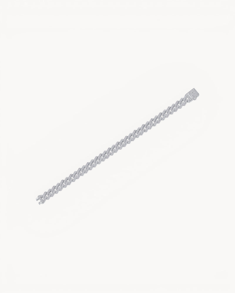 Theiaura Radiant Cuban Moissanite Bracelet (0.4in) - THEIAURA & CO.