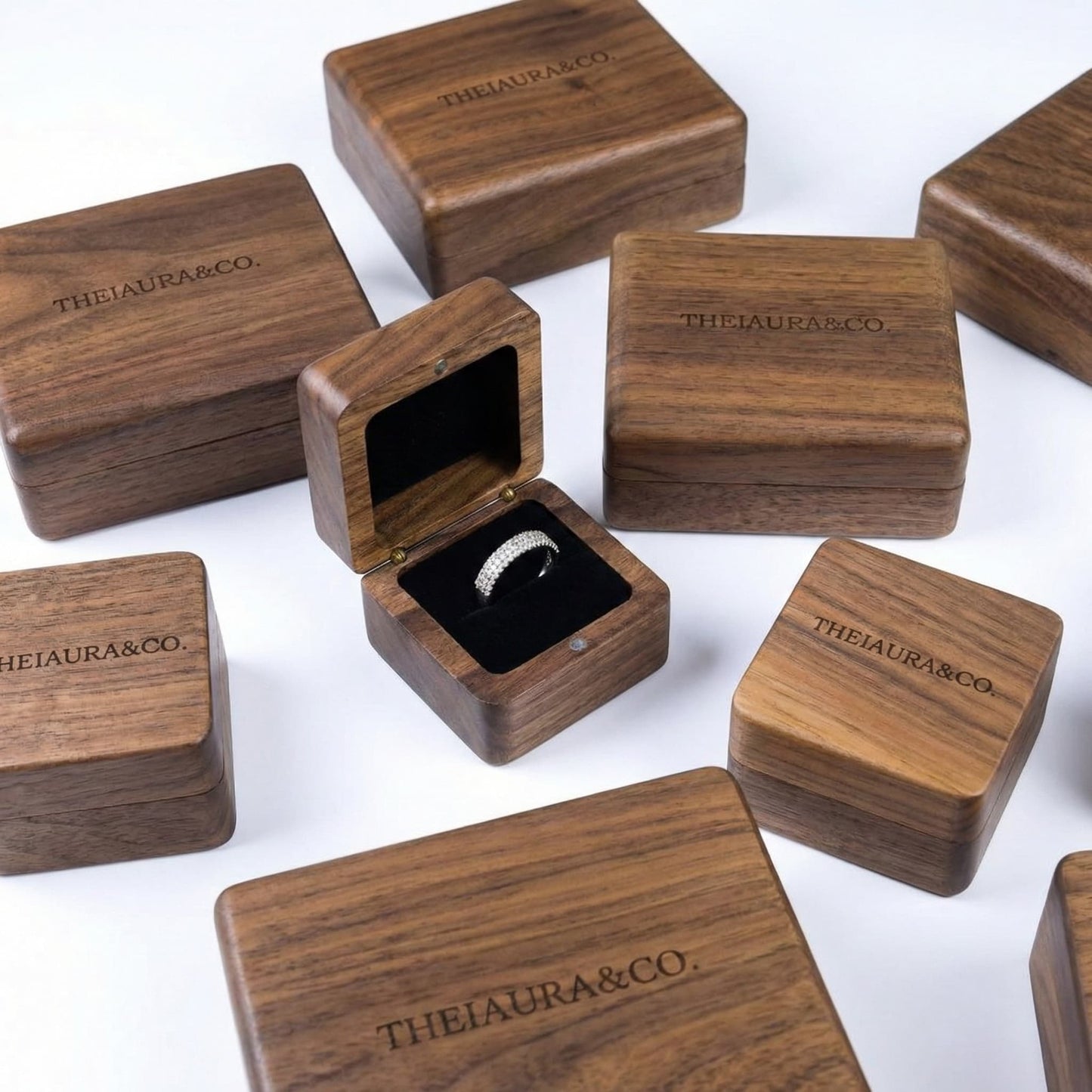 Theiaura Signature Walnut Jewelry Box - THEIAURA&CO.