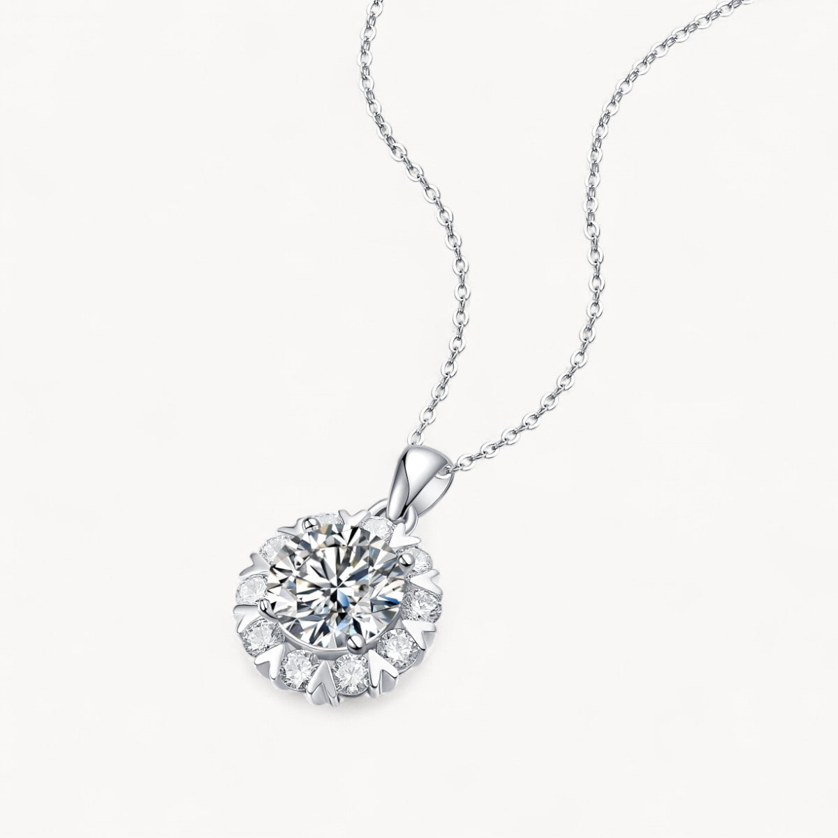 Theiaura Snowflake Moissanite Pendant Necklace (5 Ct.) - THEIAURA&CO.