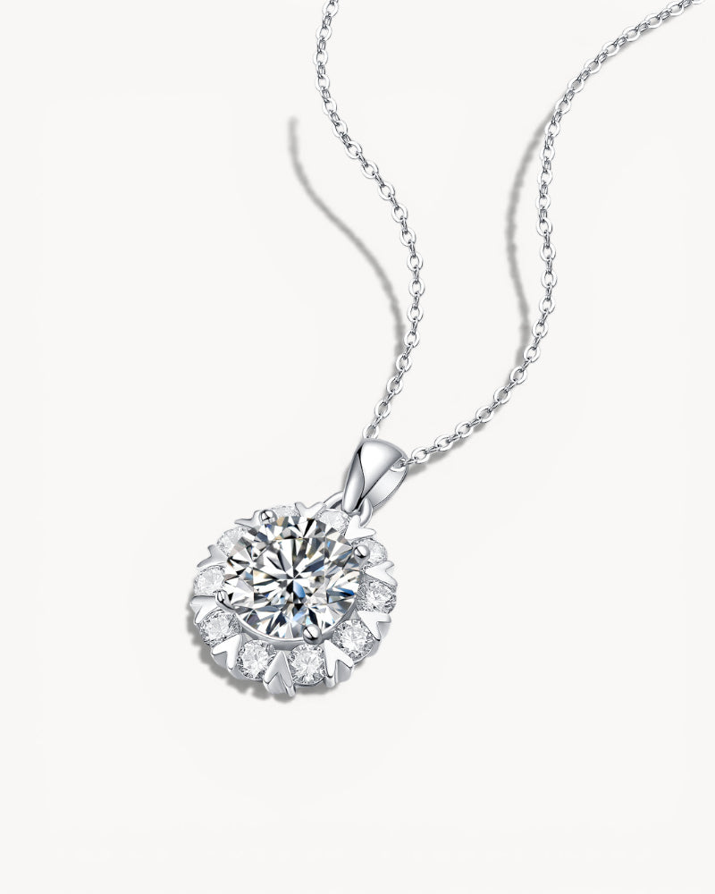 Theiaura Snowflake Moissanite Pendant Necklace - THEIAURA&CO.